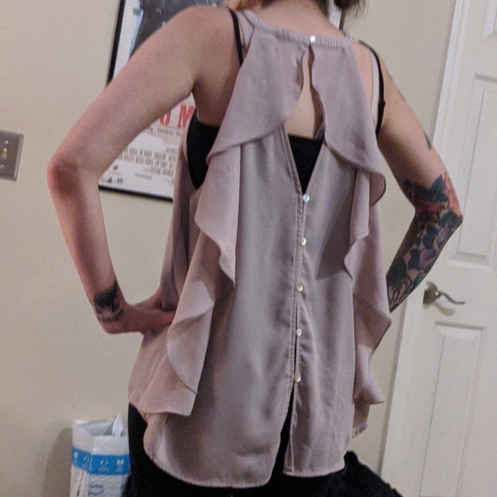 High neck flowy shirt